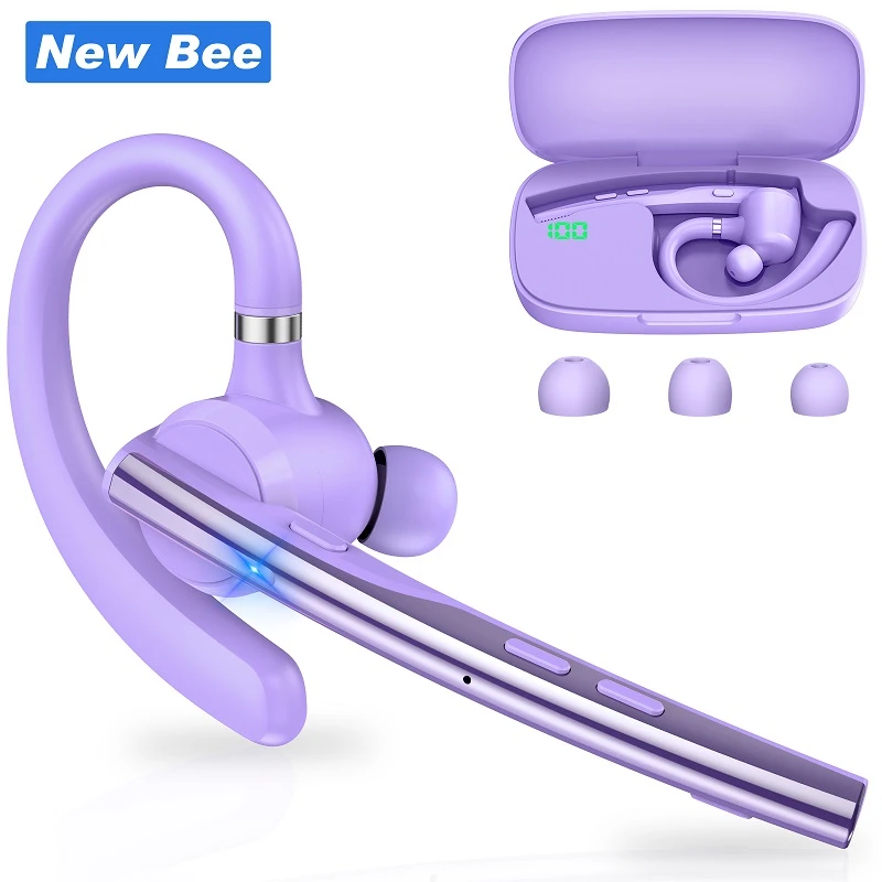New Bee Branded Purple Bluetooth Headset